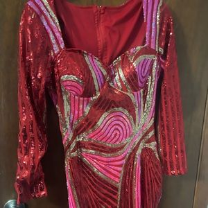 Sequin evening wear dress